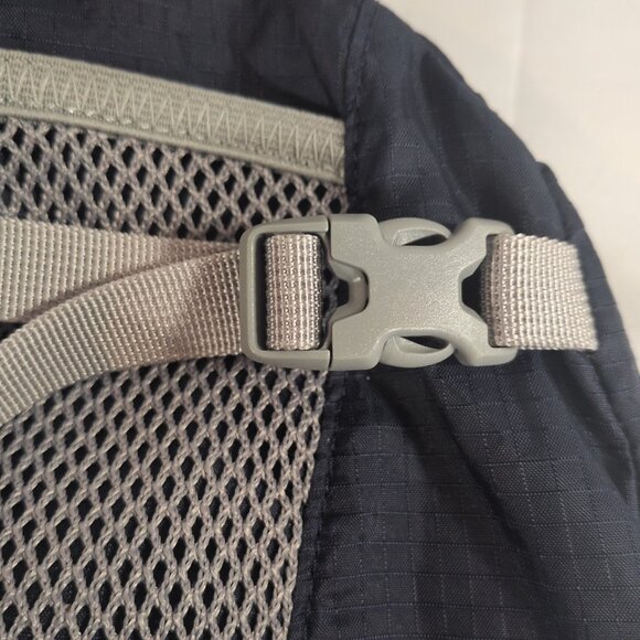 L.L. Bean Stowaway Sling Pack Navy Blue Grey Bag Backpack One Strap 504919 LL - Picture 10 of 12